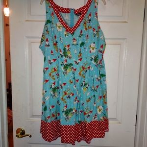 Retro Gnome Holiday Swing Dress Size 3X